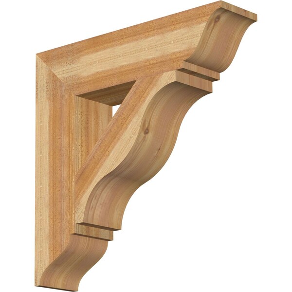 Ekena Millwork Funston Traditional Rough Sawn Bracket, Western Red Cedar, 6"W x 26"D x 26"H BKT06X26X26FST01RWR - main